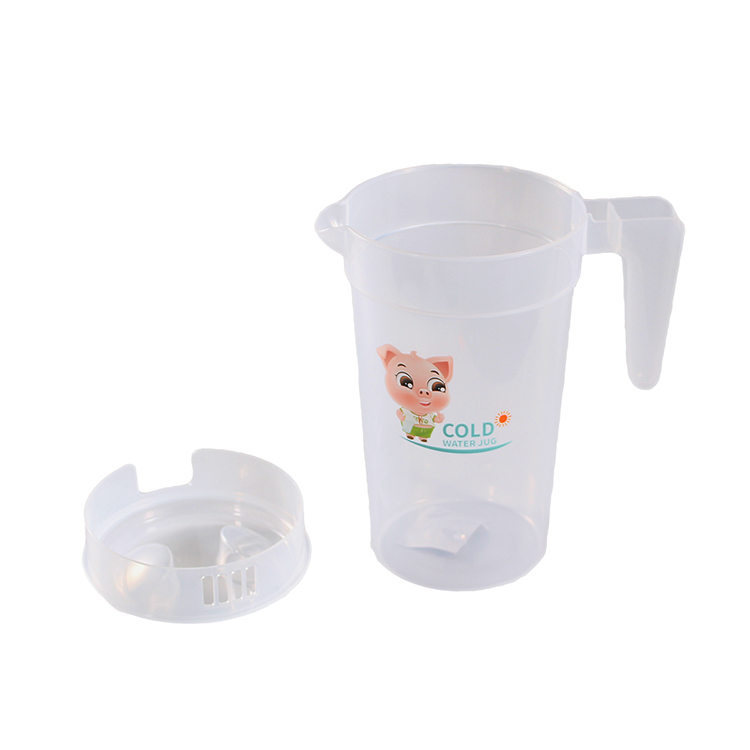 Food grade 1L plastic water jug / plastic water pitcher with lid