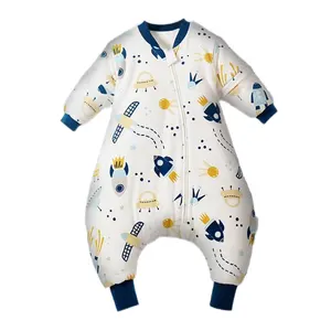 Unisex bé Rompers một mảnh đồ ngủ cho 0-3 năm dệt kim với dây kéo đóng cửa