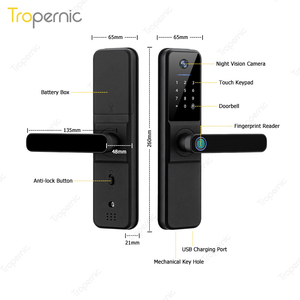 Cerradura Inteligente Con Camara Fingerprint Bedroom <strong>Lock</strong> Tuya Wifi Security Digital <strong>Door</strong> <strong>Lock</strong> With <strong>8</strong> Language