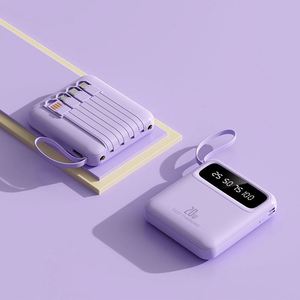 <b>Mini</b> Power Bank 10000mAh Fast Charging Built-in <b>Cable</b> 20W Portable Outdoor Airline Approved With Power Display - Product Image 4