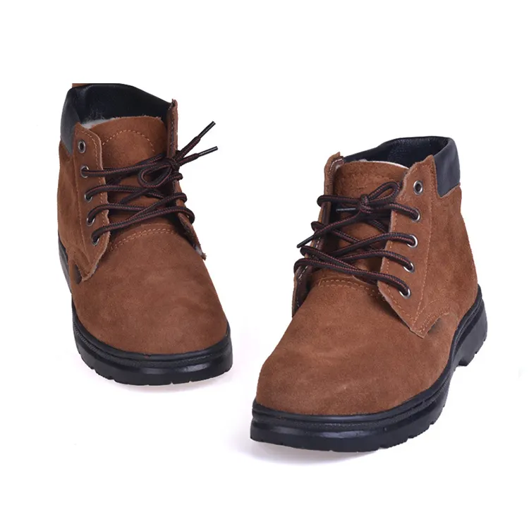 Men Boots Shoes Nubuck Leather Brown Summer fiber Tiger Steel Safety Shoes Wholesale Price Men Boots