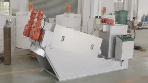 Máquina automática de secagem de lodo para tratamento de águas residuais, prensa de parafuso de grande capacidade