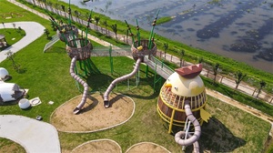 Équipement de jeu extérieur sur mesure pour grands projets de parcs écologiques, avec toboggan non standard - Product Image 2