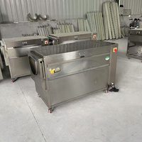 Automatische aardappel-, wortel- en gemberwasser en -schiller voor gember