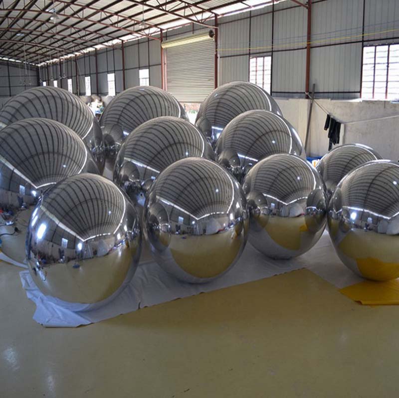 Украшение для свадьбы, красочный надувной отражающий зеркальный шар из ПВХ, Рождественская Сфера, надувной шар в виде зеркального шара