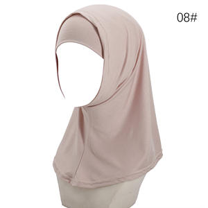 ชุดเด็กสองชิ้น หมวกทรงหลอด ฮิญาบสำเร็จรูป และฮิญาบยาวผ้าฝ้ายผสมโมดอล พร้อมหมวกซับใน - Product Image 4