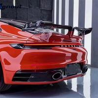 Diffuseur arrière en fibre de carbone sèche style OEM 992, séparateur de pare-chocs et lèvre de spoiler pour Porsche 992, pièces de carrosserie pour hayon sport