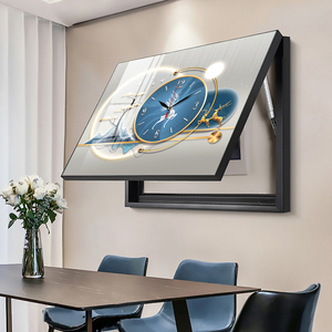 Hiện đại trang trí nội thất đồng hồ sang trọng pha lê sứ sơn nhà hàng đồng hồ điện hộp sơn trang trí đồng hồ treo tường - Product Image 2