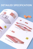 Jeu de construction créatif en mini-briques pour enfants, puzzle de construction de maisons, blocs simulés, jouet éducatif STEM