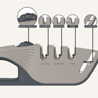 Aiguiseur de couteaux et de ciseaux Nuoten en céramique écologique 4-en-1 multi-grains à angle réglable, outil de cuisine