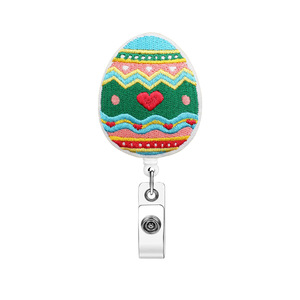 Portacredenciales Retráctil de Fieltro con Forma de Huevo de Pascua Colorido, Regalo para Médicos y Enfermeras, con Hebilla Extraíble, Accesorio para Tarjetas de Identificación - Product Image 6