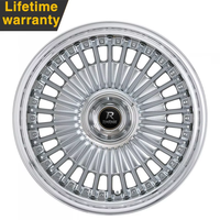 Jantes WORK Wheels Emitz 2 pièces 17-26 pouces, jante inversée/échelonnée complète, lèvre profonde, finitions noir poli/chrome, pour BMW/Mercedes/Lexus