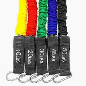 11-Piece Latex Pull Rope Cloth Cover Anti-Break Elastic <b>Band</b> Power Trainer Multi-Function Full Body <b>Workout</b> Fitness & Sports - Product Image 3