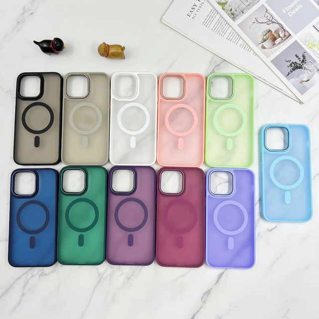 Honatop Color Matte for iPhone 17 Pro Max Magnetic Frosted Mobile Phone case for iPhone 17 16 15 14 13 12 11 Back Cover