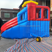 Parcs d'attractions gonflables géants pour enfants, château gonflable pour enfants, toboggan aquatique à trois voies pour les fêtes