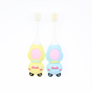 Brosse à dents pour bébé de petite taille à poils PBT, style grenouille heureuse, antidérapante, logo OEM, vente chaude, recommandée par les dentistes - Product Image 2