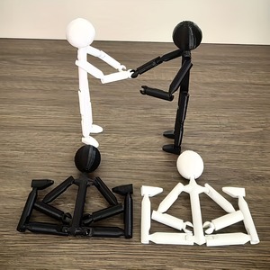 Jouets transfrontaliers Cool Stick-figure à assembler soi-même, figurines articulées, objets de collection tendance, cadeaux en boîte mystère, Glass Maternity - Product Image 2