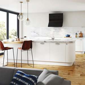 Armoire de cuisine au design moderne avec îlot, armoire de cuisine moderne laquée - Product Image 4