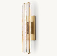 Applique murale LED moderne noire de style villa américaine, support en fer, abat-jour cylindrique en verre, lumière blanc chaud E26, pour salon et usage domestique