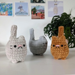 2025 nuevo diseño niños animales regalos Mini mano ganchillo gato juguetes 100% algodón hecho a mano suave y cómodo alto Amigurumi <span class=keywords><strong>Kitty</strong></span> - Product Image 2