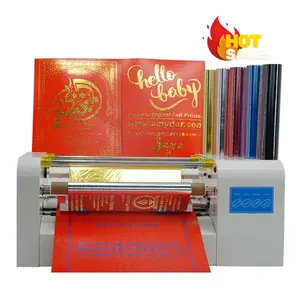 Mesin cetak emas Foil panas penutup buku otomatis pencetak kertas timah emas Digital untuk mesin cetak kertas timah panas kardus kulit