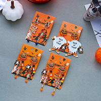 Anting Hantu Gemuk Lucu Berhias Laba-laba dan Labu Bertabur Berlian untuk Halloween, Laris Manis