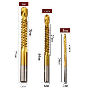 Guest Quality Metric <b>Step</b> <b>Drill</b> Bits 3mm 6mm 8mm Titanium Plated Hex Shank For Steel Drilling - Product Image 1
