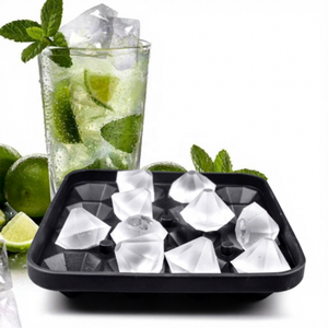 Moule à glaçons en silicone de qualité alimentaire OEM ODM à 16 compartiments en forme de diamant pour whisky et vin - Product Image 1