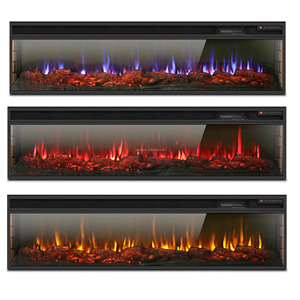 30 "32" 36 "40" 48 "50" 60 "70" Foyer électrique moderne encastré au mur avec flamme super grand décor à vendre - Product Image 4