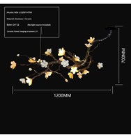 Lustre moderne en céramique florale, style branche d'arbre, linéaire, pour salle de thé, table à manger, salon