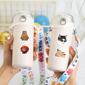 500 Piezas/Rollo de Pegatinas de <span class=keywords><strong>Memes</strong></span> de <span class=keywords><strong>Gatos</strong></span>, Etiquetas de Embalaje Personalizadas, Pegatinas Redondas Divertidas de Vinilo Impermeable con Expresiones de <span class=keywords><strong>Gatos</strong></span> para Adultos, para Laptop - Product Image 4
