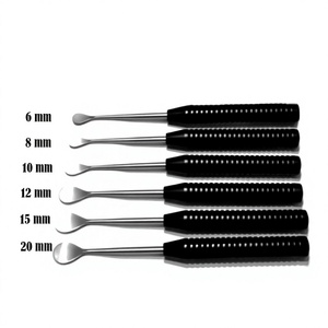 Ensemble de 6 instruments chirurgicaux orthopédiques Cobb Elevator Spine de haute qualité, durables, à manche noir, réutilisables, en acier inoxydable - Product Image 1