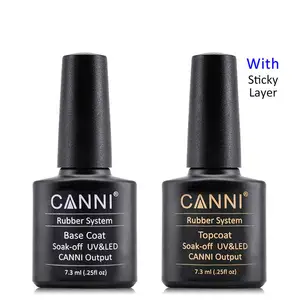 # 61108J CANNI New Nail Art 7.3ML Soak Off UV/LED Rubber Basecoat Rubber TopためColorジェルネイルポリッシュ