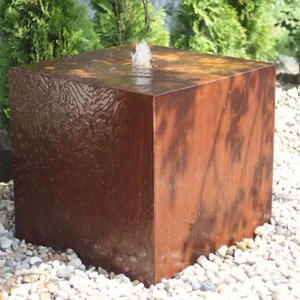 आउटडोर उद्यान सजावट परिदृश्य बड़े आकार फाउंटेन प्रणाली झरना Corten इस्पात पानी की सुविधाओं - Product Image 6
