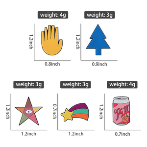 Pin esmaltado de animación de dibujos animados <span class=keywords><strong>Pitt</strong></span> Cola the Journal Hand Just West of Weird Metal broches solapa insignia joyería regalos para amigos - Product Image 6