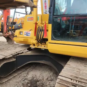 حفار صغير مستعمل رخيص Komatsu PC110 بحالة جيدة، مجنزر ياباني مستعمل، حفار أصلي، ماكينة بناء مستخدمة