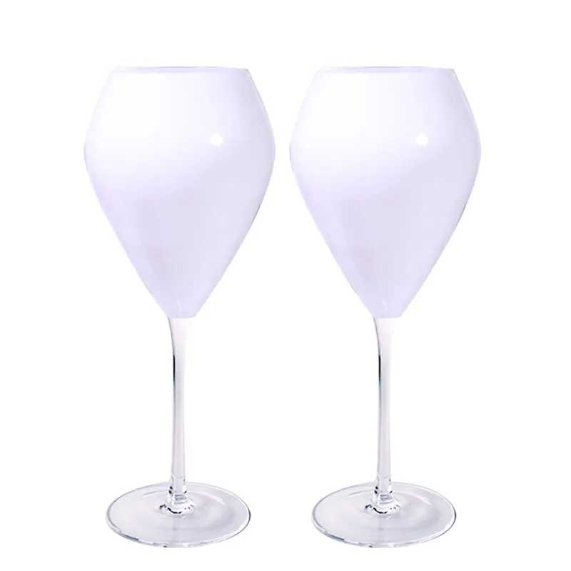 Wholesale Free Hand Blown Clear Wine Glasses Goblet Creative Unique Red Wine Glasses Drinking Glassware