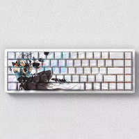 74 touches Frieren, touches de clavier mignonnes à impression latérale d'anime, PBT, sublimation par teinture, Cherry pour clavier mécanique 60/61/68