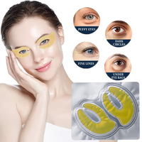 Masque hydratant pour les yeux en gel d'or 24 carats nourrissant pour les cernes avec logo