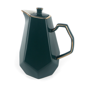 Service à café et thé à poignée dorée avec <span class=keywords><strong>théière</strong></span>, style éthiopien, de couleur <span class=keywords><strong>verte</strong></span>, 6 pièces - Product Image 1