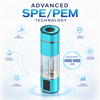 Bouteille d'eau portable professionnelle à ions hydrogène avec électrodes en titane et platine pour le soutien de la vitalité