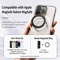 Support de téléphone magnétique flexible et étanche avec anneau rotatif à 360° pour fixation sur bureau