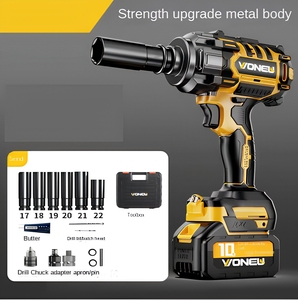 Brushless Cordless Impact Wrench High Torque Lithium <b>Battery</b> Impact Gun for Car Tire Construction Bolt Removal - Product Image 1