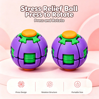 Balle anti-stress en plastique imprimée en 3D, jouet multicolore à presser et à tourner pour enfants de 5 à 7 ans et adultes, soulage l'anxiété