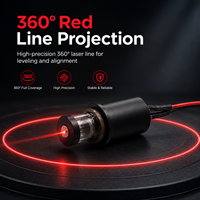 Modul Laser Tingkat Omnidireksional 360 Derajat Baru 520nm Cahaya Hijau Penggerak Tegangan 2.3-5V Digunakan untuk Aksesori Penguji Tingkat Laser
