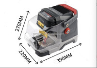 Machine à découper les clés automatique Xhorse XP-005, universelle, gris foncé, pour clés de voiture, poignée rouge, moteur sans balais DC 150W, alliage d'aluminium