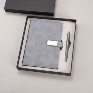 Wholesale Promotional Blue PU Leather Notebook and Pen Gift Set Custom A5 Diary Thermos Cup <b>Note</b> <b>Book</b> Gift Set With Water Bottle - Product Image 5
