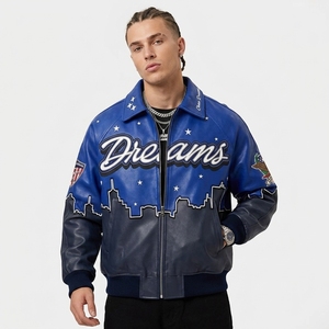 Giacca Varsity in <span class=keywords><strong>Pelle</strong></span> di Alta Qualità Personalizzata, Cappotto Letterman con Ricami in Ciniglia, Giacca Bomber Invernale Streetwear - Product Image 2