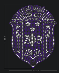 Zeta Phi-diamantes <span class=keywords><strong>de</strong></span> imitación personalizados, diseño <span class=keywords><strong>de</strong></span> talla grande, transferencia <span class=keywords><strong>de</strong></span> calor, para camisa y ropa - Product Image 2