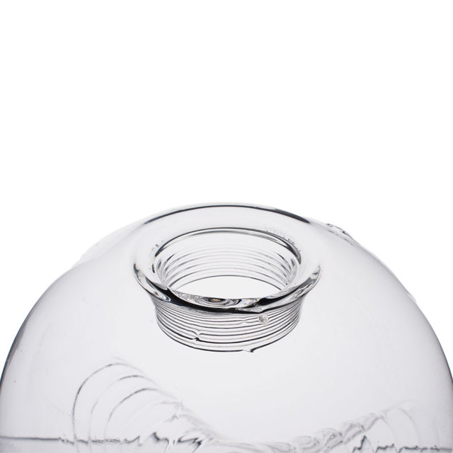 Handmade Transparent Borosilicate Glass Shade Wave Embossed Glass Lamp Cover Compatible with G9 Light Source